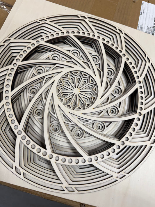 Unfinished Multi-Layer Round Mandala