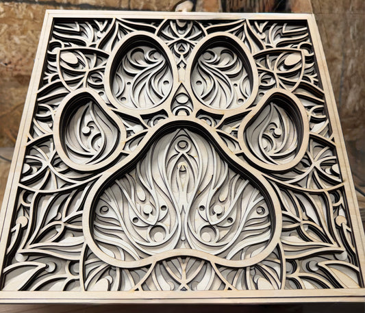 Unfinished Multi-layer Dog Paw