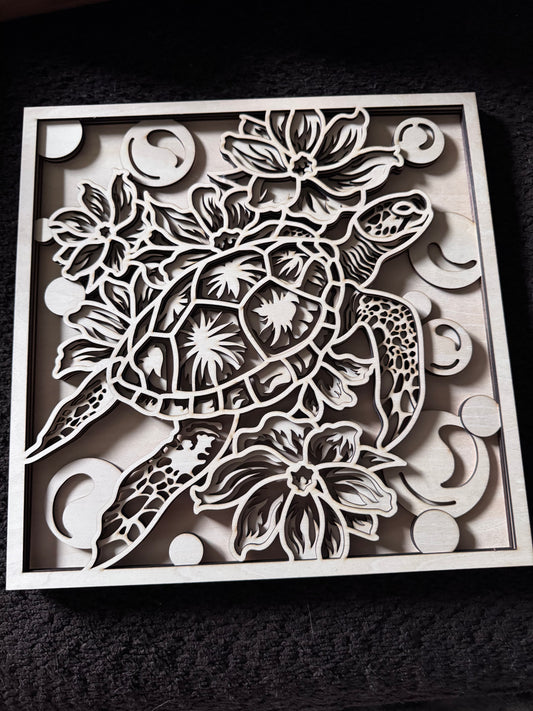 Unfinished Multi-layer Sea Turtle