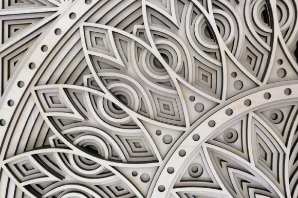 Unfinished Multi-Layer Marquis Mandala