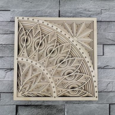 Unfinished Multi-Layer Marquis Mandala